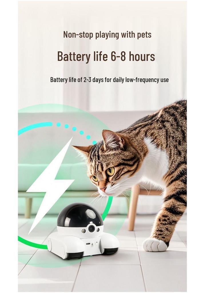 4G Wireless Robot Pet Monitor with Dual Screen & Voice Intercom