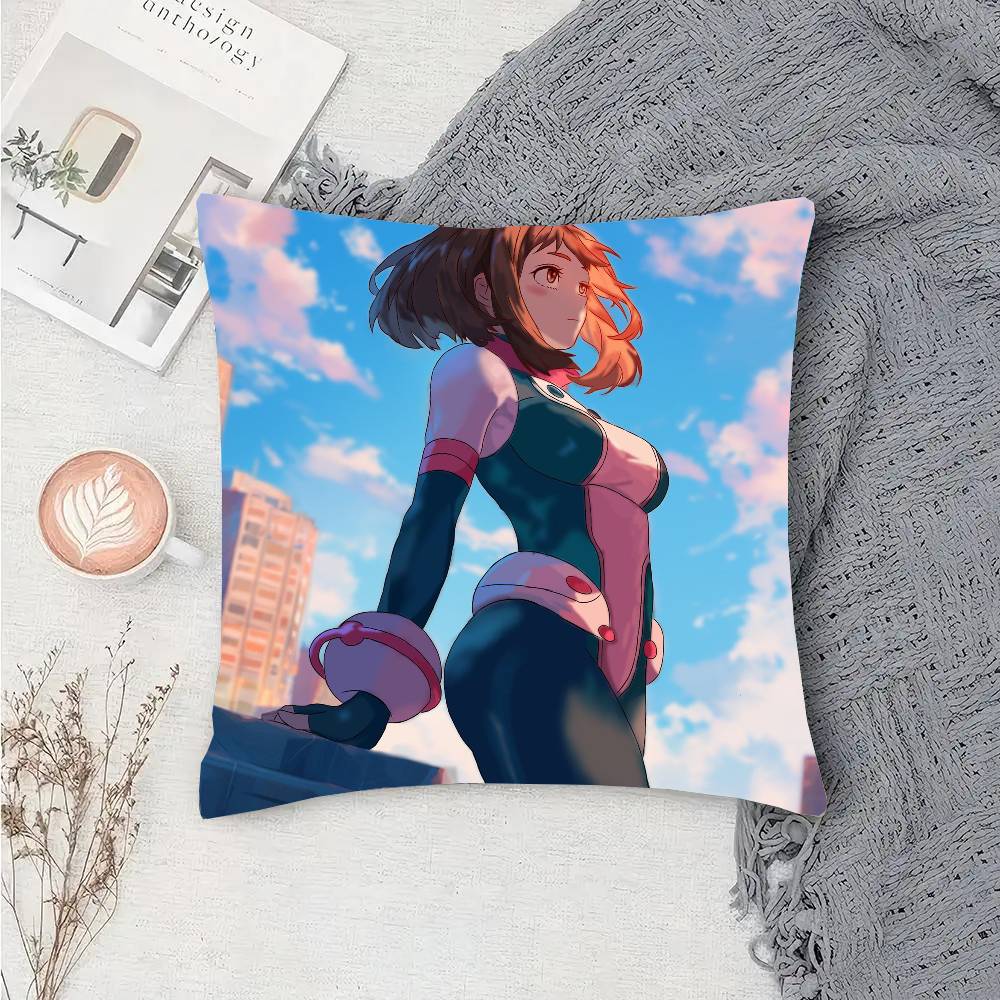 Ochaco Uraraka Anime My Hero A-Academia Pillow Case Sofa Cushion Cover Room Home Decoration