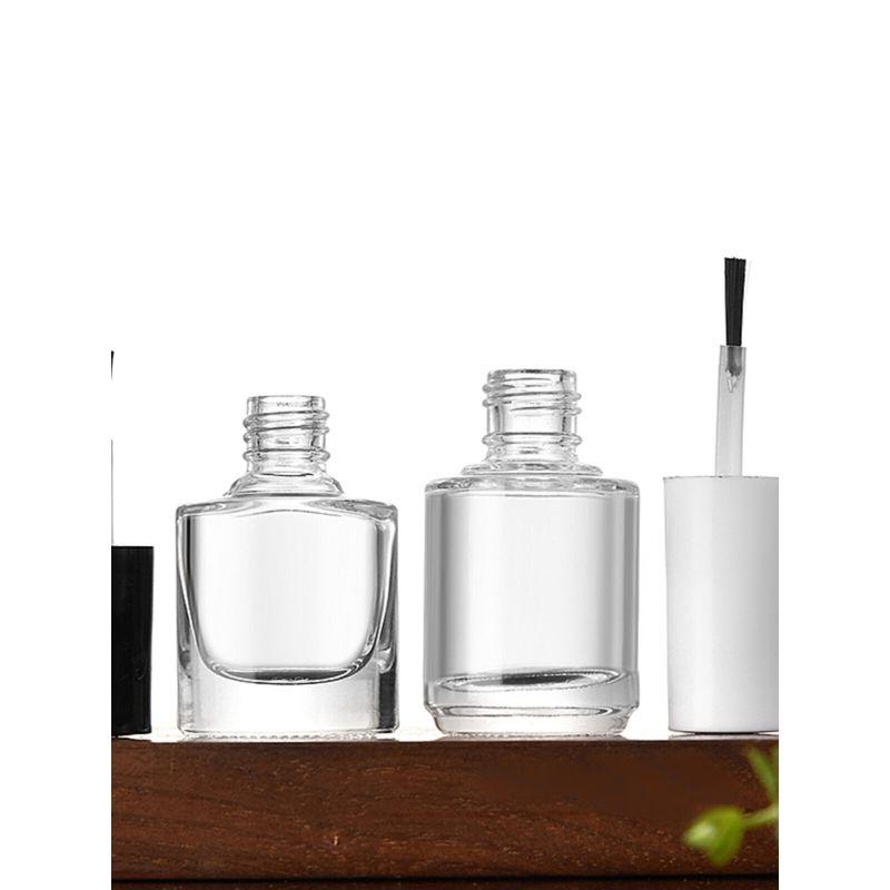 Factory Direct Sales In Stock Nail Polish Bottle Empty Glass Bottle Brush with Lid Nail Polish Sub-Packaging Blush Glue Medicine Bottle Lot