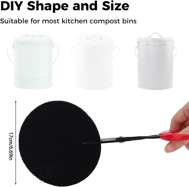Kitchen Waste Disposer Filter Pads, 10 Round Replacement Discs with Dense Microporous Structure for Food Scraps and Small Kitchen-Waste Particles