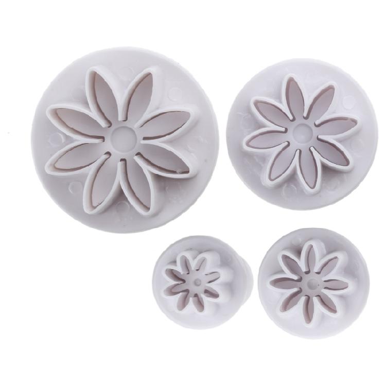 3 PCS DIY Fondant Stamps Multi-Shape Baking Accessories for Fondant Cake Cookie