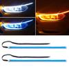 2pcs Car LED Daytime Running Lights - DRL + Flowing Turn Signal Strips, IP67 Waterproof Car Lights - Universal Fit