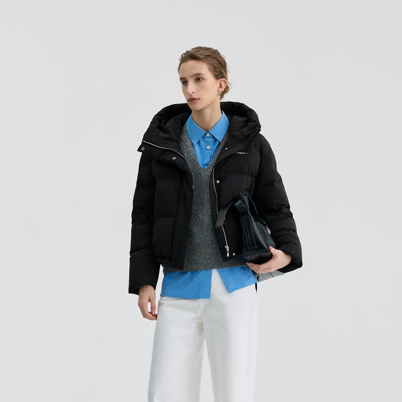 BINJORA Women's Short Hooded Puffer Down Jacket J5400DI20D