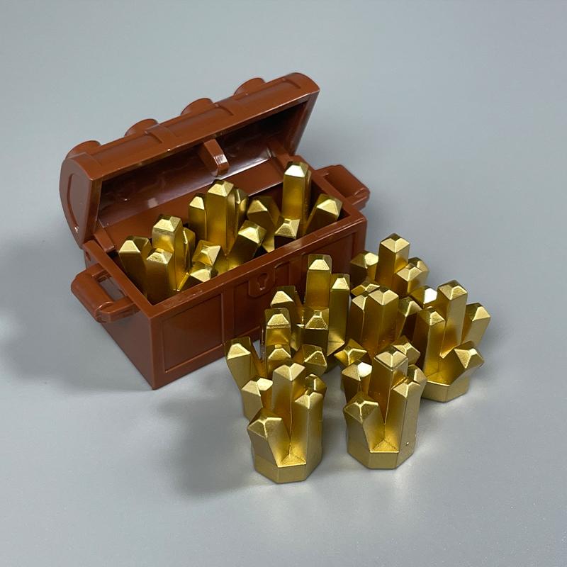 Boîte-fort Ville Pièce Diamant Or Argent Ensemble d'Argent Accessoires Jouets pour Enfants Blocs de Construction MOC Cadeaux