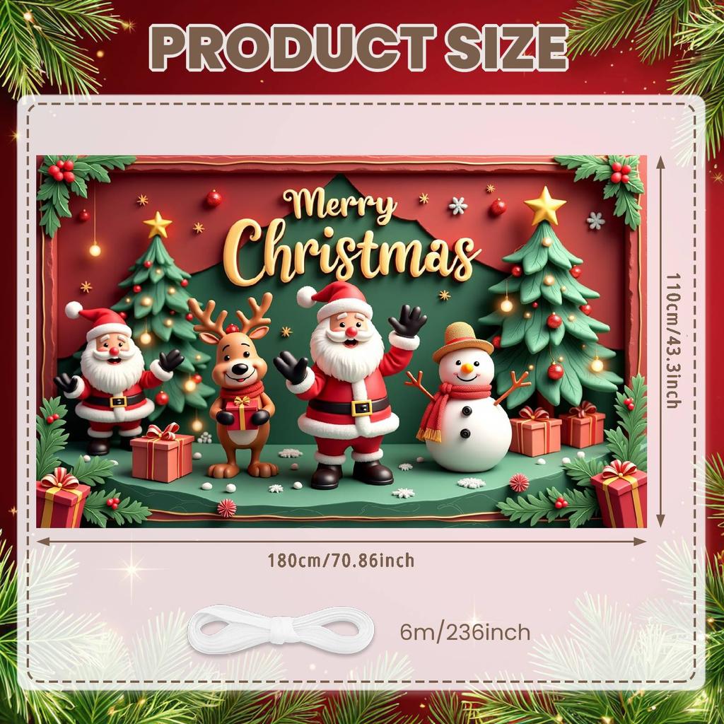 Christmas Banner Snowman Design Merry Christmas Banner Christmas Party Banner Festive Design For Holiday Gathering