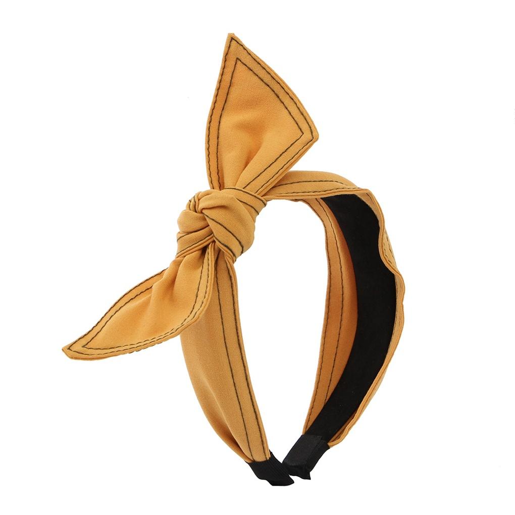 Women's Daily Ribbon Stitch Headband (Yellow) Hairband