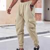 Men's Solid Color Workwear Jogger Ccasual Sports Plaid Outdoor Trousers