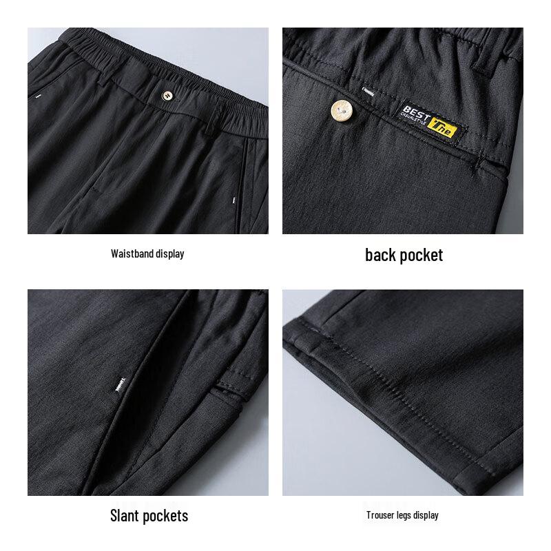 Romon Men's Wrinkle-Resistant Straight Fit Casual Pants