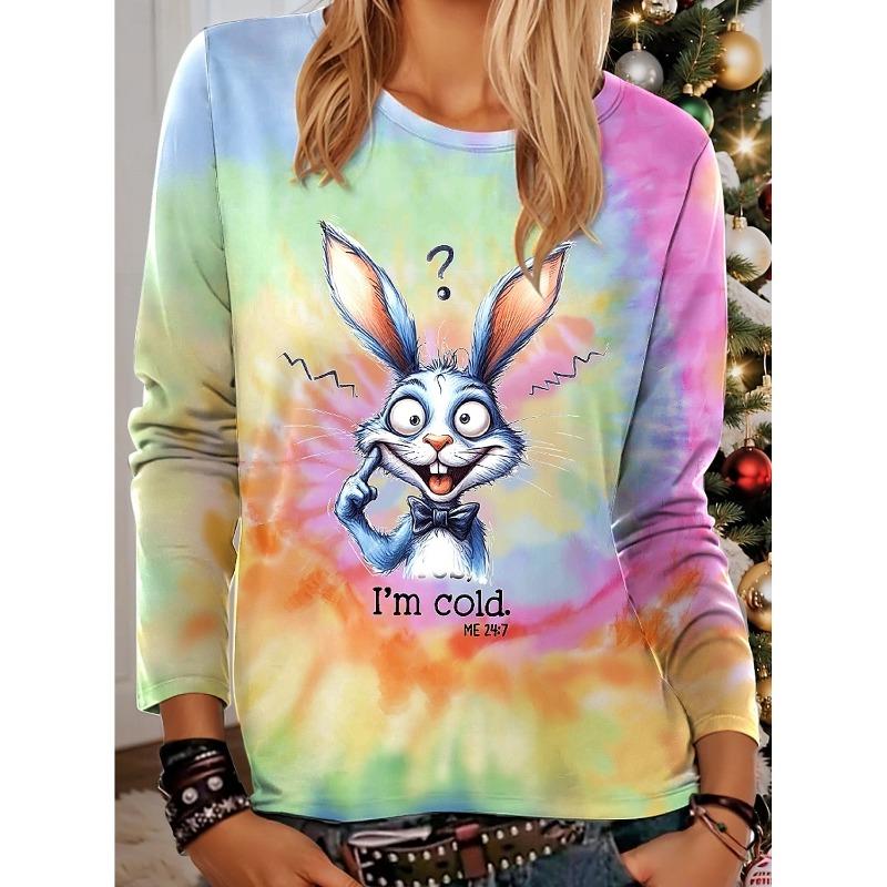 Gradient Love graphic 3D Print Crew Neck Long Sleeve T-Shirt Fashion Womens clothing Casual y2k clothes Harajuku Female clothing