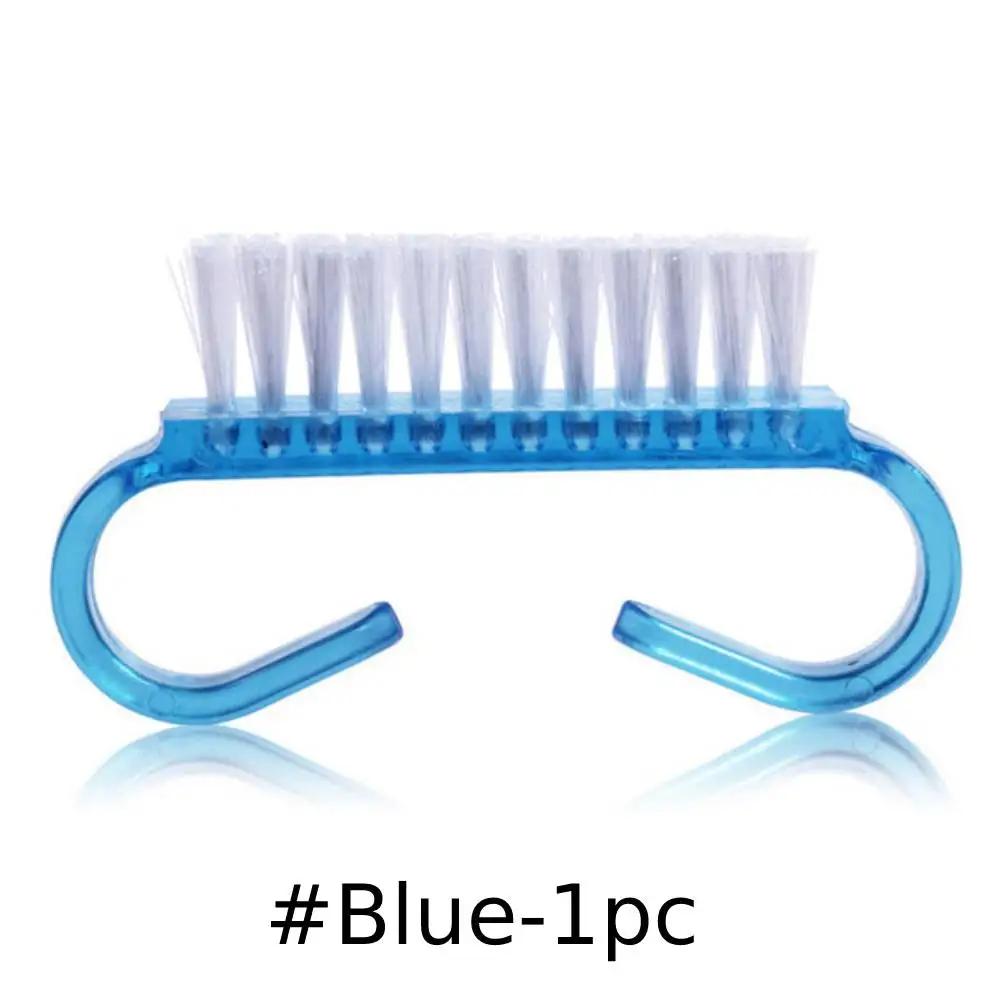 2PCS Nail Brushes 4 Colors Nail Art Manicure Pedicure Soft Remove Dust Powder Cleaning Brush Tools Transparent Horn Brushes