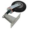 Gate Wheel 8 Inch Grey High Strength Steel Spring Cushioned Caster Wheel for Home and Garden