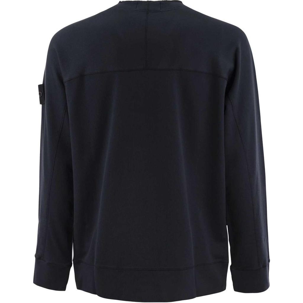 STONE ISLAND Solid Color Loose Fit Crew Neck Pullover Long Sleeve Sweatshirt Men Sweatshirt 8015654F3-V0020