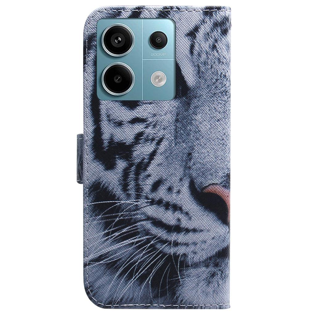 For Xiaomi Redmi Note 13 Pro 5G/Poco X6 5G Leather Case Stand Phone Cover 3D Creative Pattern Design