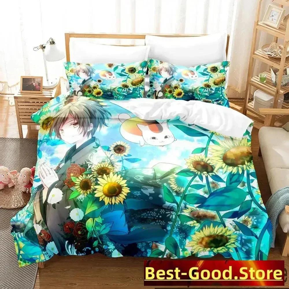 3D Print Anime Natsumes Book Of Friends Bedding Set Boys Girls Twin Queen King Size Duvet Cover Pillowcase Bed Boys Adult