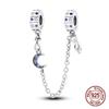 Spacer Clip Charms Safety Chain Copper Love Daisy Heart Charms Fit 4Mm Hole Diamete Bracelet Jewelry Diy Gift