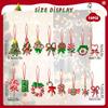 16PCS/Pack Candy Pendant Fun Vibrant Colors Pendant Eco-friendly Decorations Plank Christmas Tree Wood DIY Christmas Ornaments