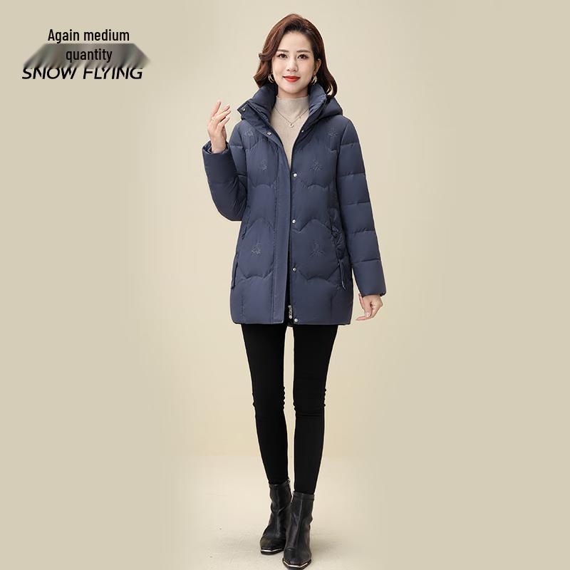 SNOWFLYING Men's Hooded Loose Fit Down Jacket