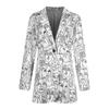 Women's Fashion Autumn And Winter Newspaper Does Not Locate Printed Small Suit Jacket