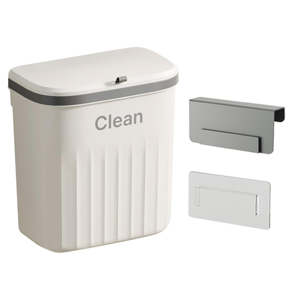 Wall Mounted Trash Can Bin with Lid Waste Bin 8.5/12L Kitchen Hanging Trash Bin Garbage Recycle Dustbin Rubbish Bins