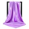 90X90 Satin Silk Scarf Hijab Solid Women Shiny Square Wrap Shawl Head Neck Cover Plain Hair Tie Band Beach Hijab Female Foulard