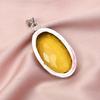 Yellow Sapphire Pendant With Silver Chain Necklace 925 Sterling Silver Pendant