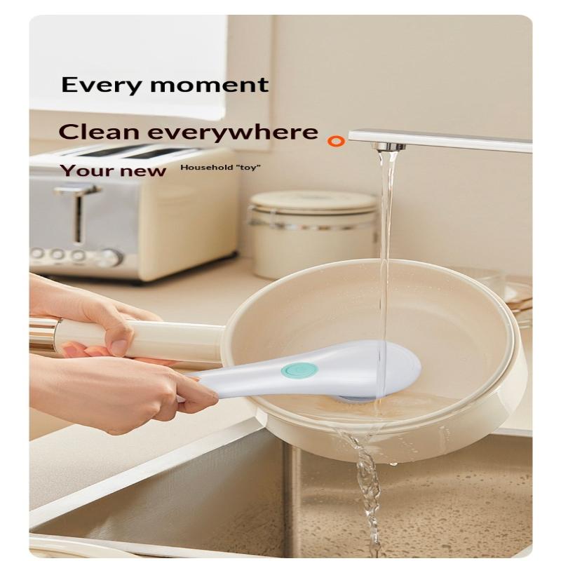 1Set Multifunctional Electric Cleaning Brush Handheld Cordless Cleaning Brush For Bathroom Washing And Kitchen Cleaning Tools