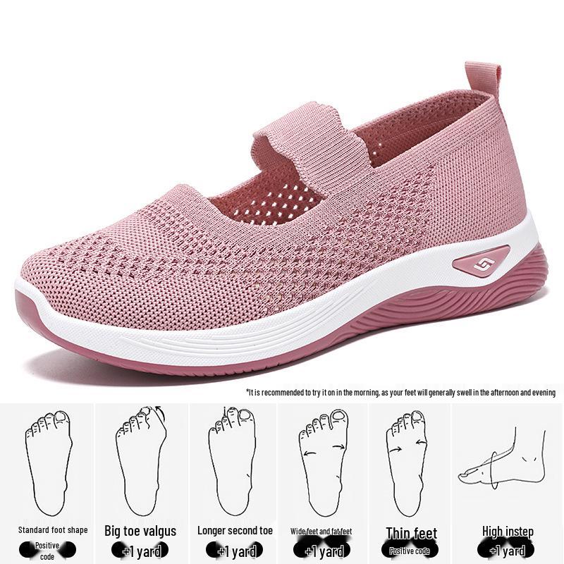 Women s Casual Breathable Hollow Soft Sole Walking Shoes 42 розовый