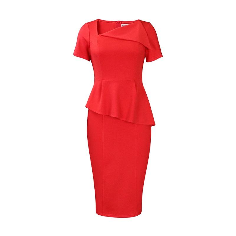 

Summer Sexy Slant Neck High Waist Tongle Large Size African Pencil Dress Dress XXXL червоний