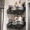 Wall Mounted Corner Storage Shelf Plastic Wall Shower Shampoo Rack  Bathroom