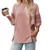 Women's Casual Splicing Long Sleeve Round Neck Sweatshirt