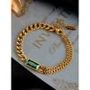 1 Women's European and American Trendy Emerald Bracelet, Wedding, Date, Travel, Banquet, Party, Holiday Dressing Gift