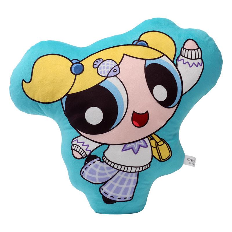 The Powerpuff Girls Vitality Series Cartoon Plush Double-Sided Pillow Cushion