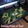 Green Bay Packers Customized Name Text Mouse Pad, Large Desk Mouse Mat Personalized Home Office Present