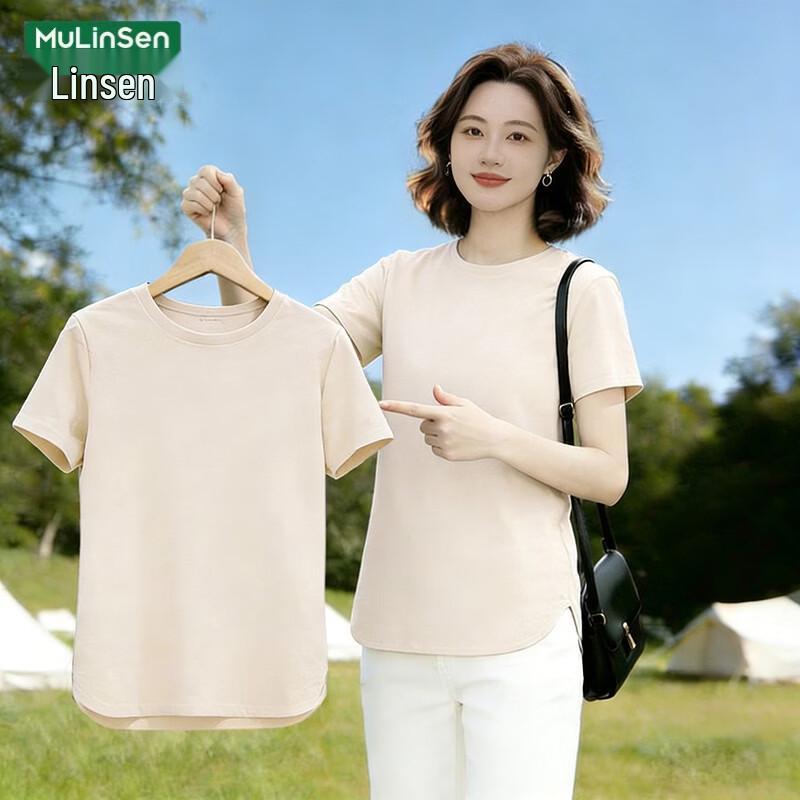 MULINSEN Women s Short Sleeve Round Neck T-Shirt L