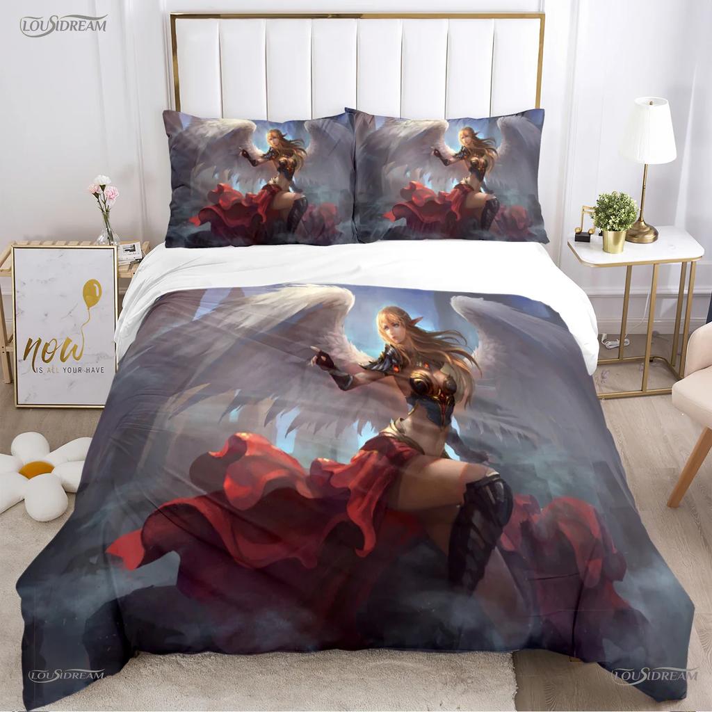 Angel Warrior Mythical Duvet Cover Comforter Bedding Sets Soft Quilt Cover And Pillowcases For Teens Single/Double/Queen/King