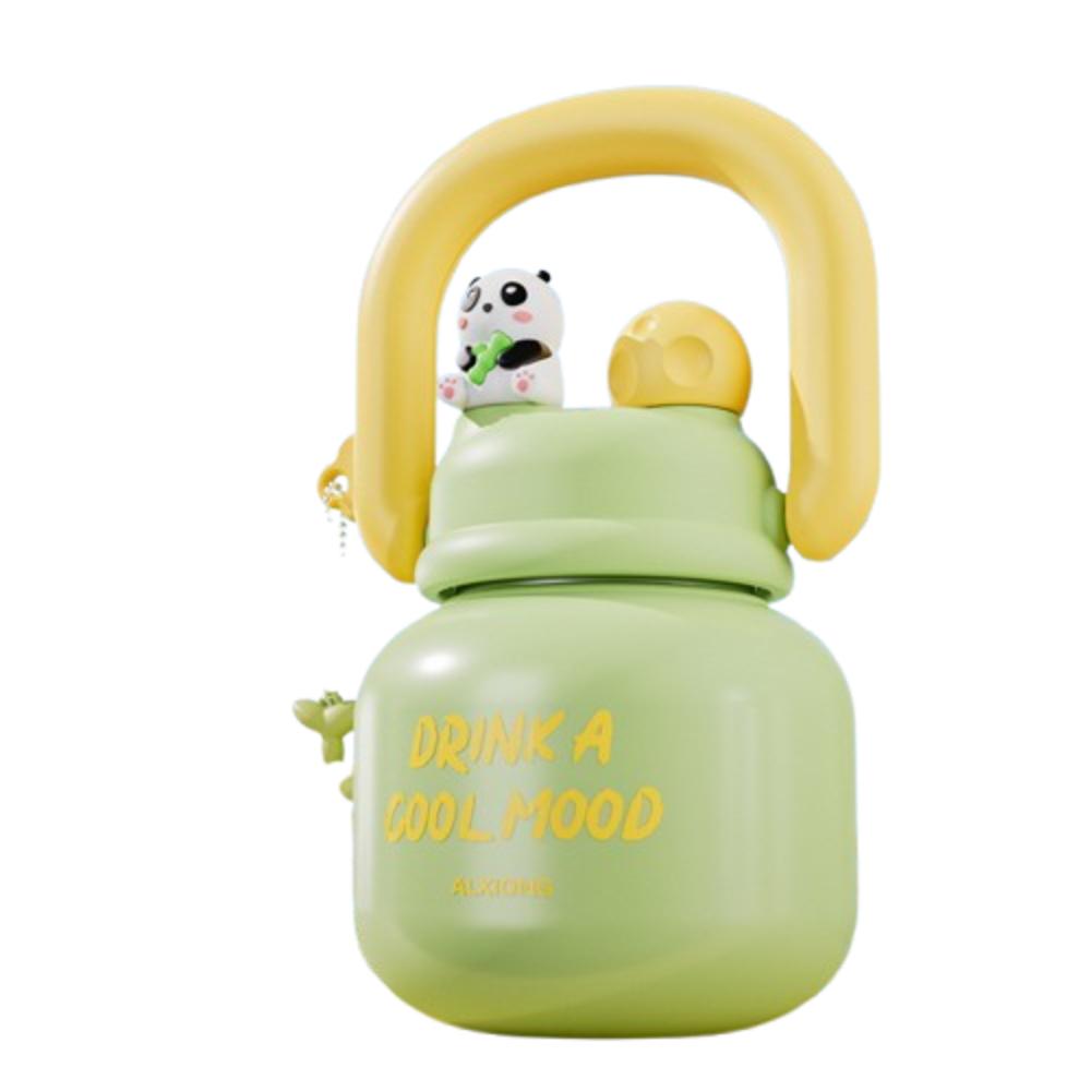 With Straw Insulated Water Bottle Large Capacity Office Double Drink Cup  Kid