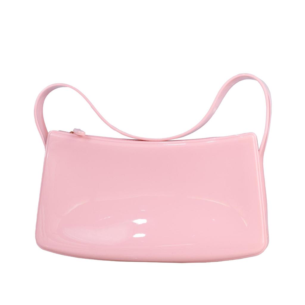 Bohao PVC Barbie Jelly Bag: Fashionable & Versatile Soft Handle Handbag, Dirt-Resistant, Easy to Clean, Summer Women's Shoulder Bag.