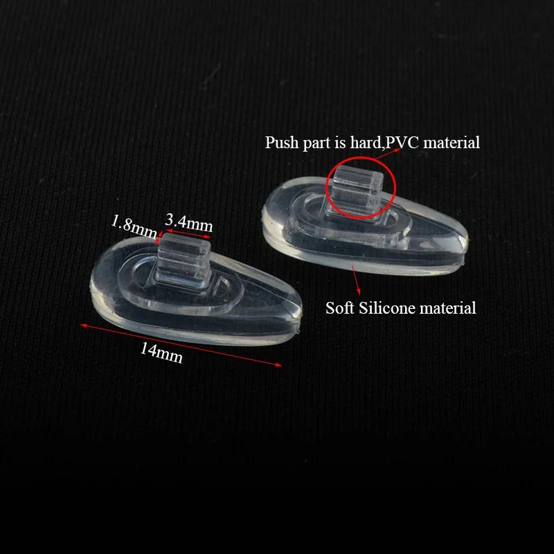 10Pairs(20pcs) Hard Core Soft Air Chamber Silicone Nose Pads Screw Push Eyewear Glasses Accessories