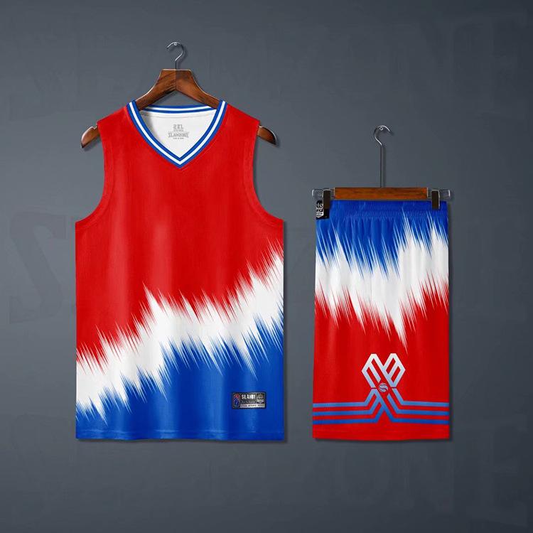 

New Basketball Jersey Suit Male And Female College Students Printing Competition Jersey Children S Training Jersey Personality Trend 4XS красный