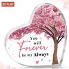 2D Flat, Romantic Heart Acrylic Plaque Suitable for Her - 2D Flat Tabletop Desk Decor with Love-Themed Gift for Girlfriend, Wife, Birthday, Anniversar