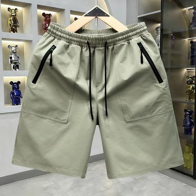Herren Schnelltrocknende Freizeitshorts, Elastischer Bund mit Kordelzug und Reißverschlusstaschen (L-5XL)