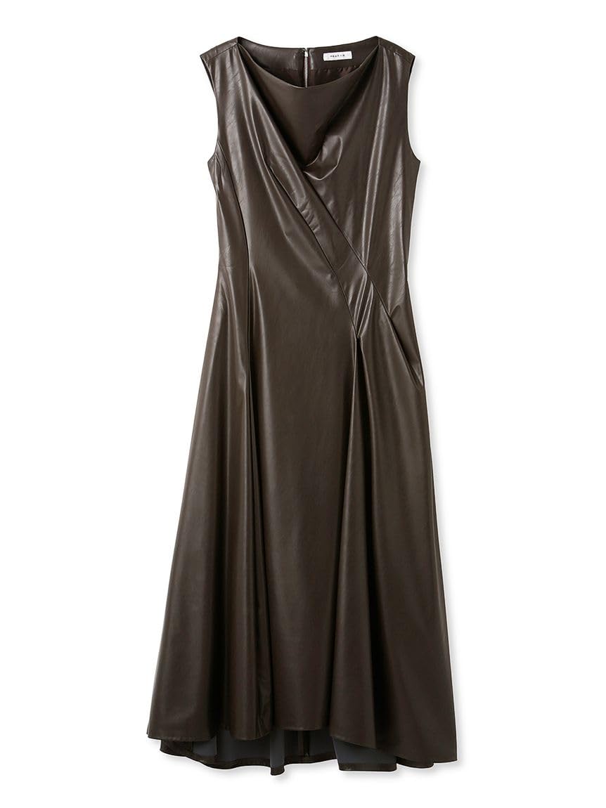 

asymmetry dress FWFO234511 BRW [Frey ID] Off-neck Women s коричневий