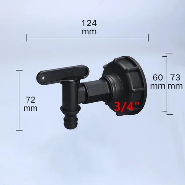 1/2" 3/4" 1" 2 Inch Thread IBC Tank Adapter Thicken Plastic Tap Connector Water Tank Fitting For Home Garden Water Connectors