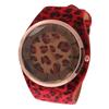 Women's Leopard Faux Leather Strap Charm Roman Numerals Quartz Wrist Watch
