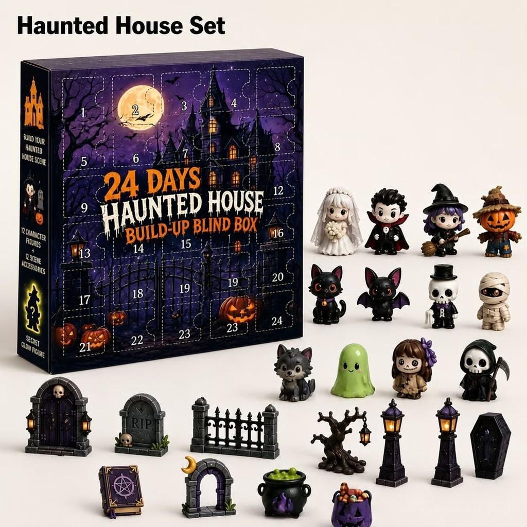 Halloween Surprise Countdown Calendar Acrylic Decor With Ghost For Festive Home Decor