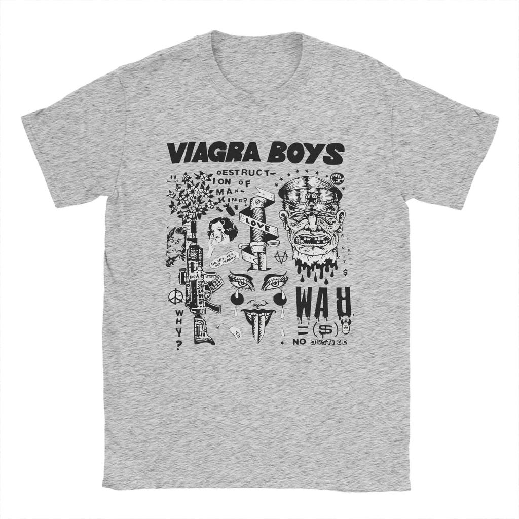 Viagra Boys T Shirt Summer Vintage T-Shirts 100 Cotton Popular Tshirt For Men Short Sleeve Casual Tees