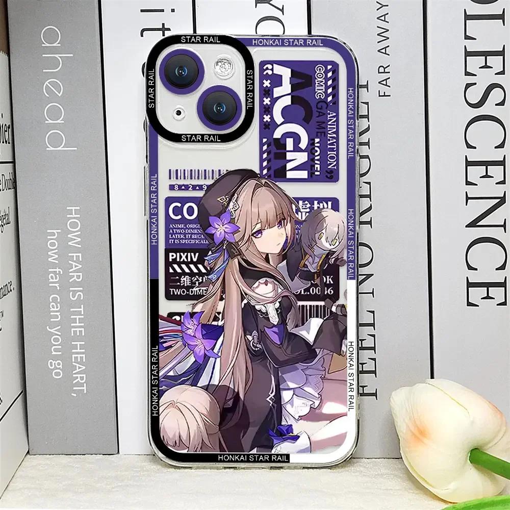 Honkai Star Rail Phone Case for IPhone 16 15 14 13 12 11 Pro Max Mini Soft Covers for IPhone X XS MAX 8 7 Plus SE2 Clear Fundas