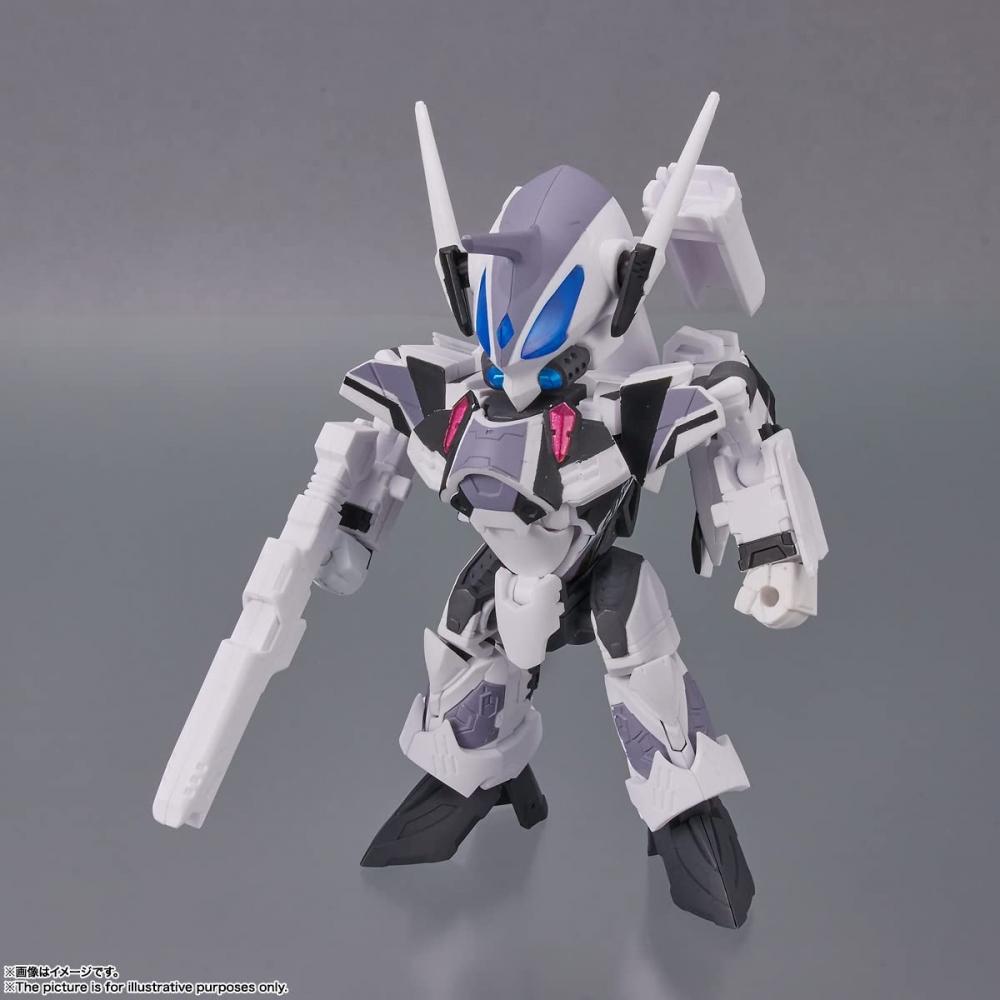 SESIUNE MICĂ Macross Delta VF-31F Siegfried (Mașină Messer Ihlefeld) cu Kaname Buccaneer aprox. Figurină mobilă vopsită PVC și ABS de 100 mm