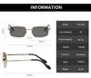 3pcs Fashion Small Square Sunglasses Women Brand Designer Metal Frame Square Punk Sun Glasses Men Popular Glasses UV400