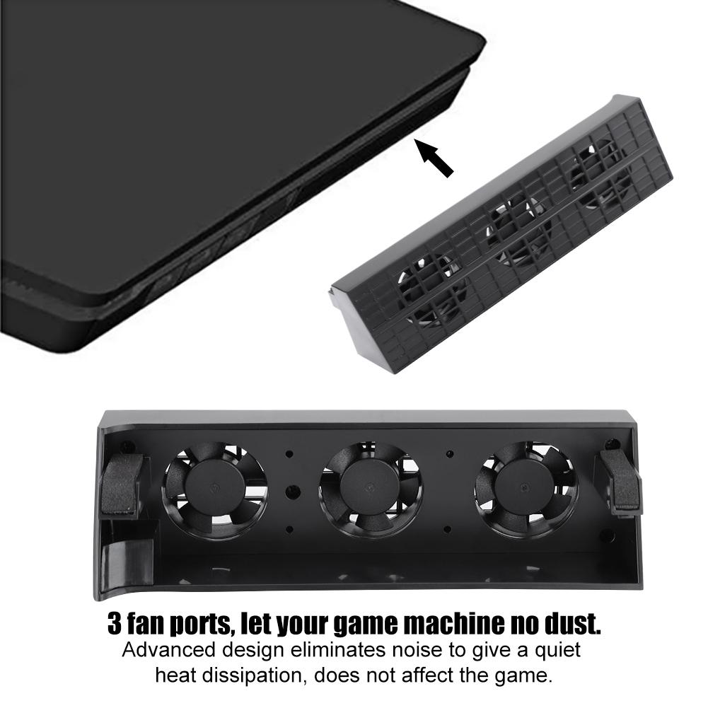 Heat Exhauster Cooler Intelligent Temperature Control Coolling Fan for PS4 Slim